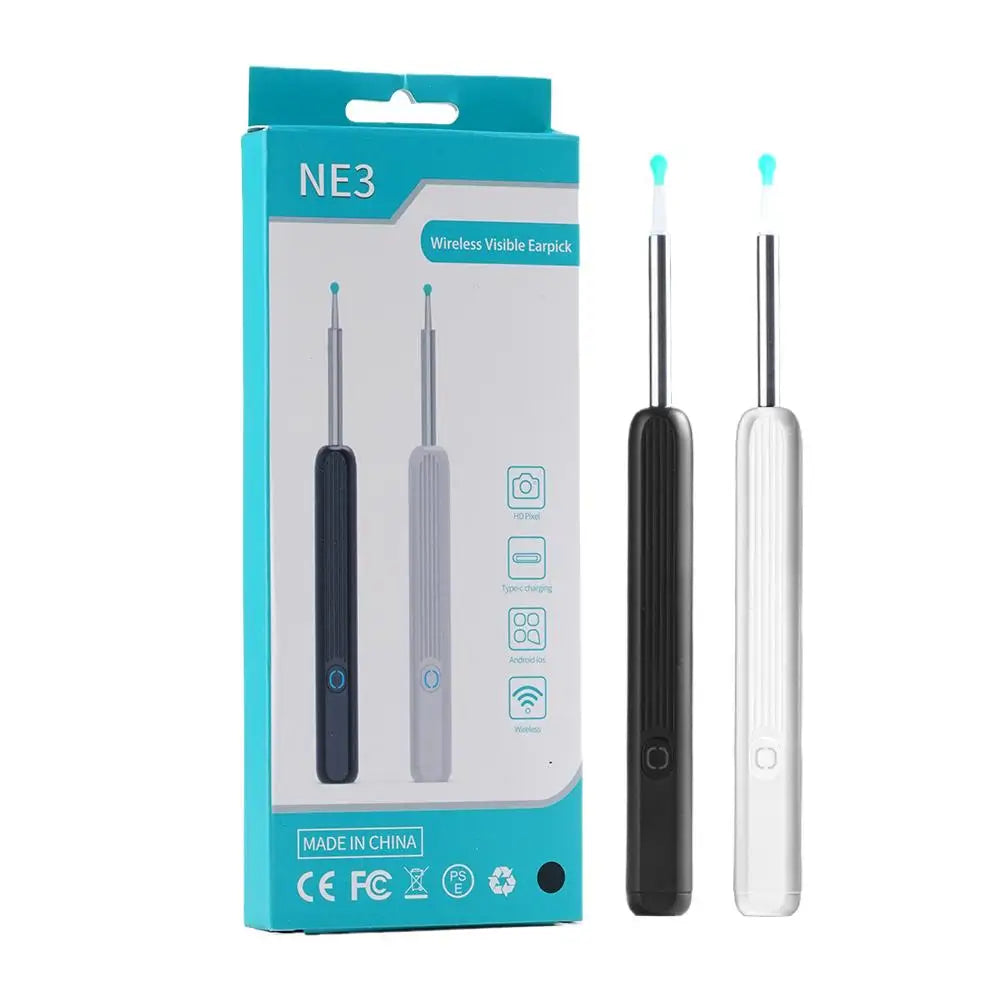 Smart Visual Ear Cleaner Wireless Otoscope Ear Wax Ear with Ear NE3 Cleaning Kit Removal Sticks Endoscope Camera Tool Kit