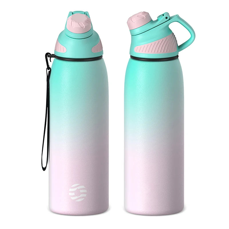 This stainless steel water bottle features a convenient magnetic lid, making it easy to enjoy your favorite beverages on-the-go. Crafted from durable stainless steel, this bottle offers long-lasting use and a sleek, modern design. Stay hydrated and stylish with this must-have accessory.