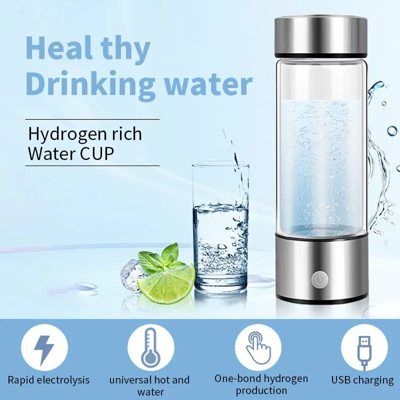 Water Cup Electric Hydrogen  Generator Bottle