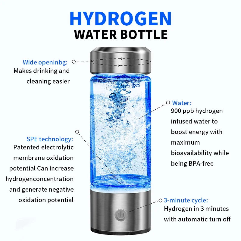 Water Cup Electric Hydrogen  Generator Bottle